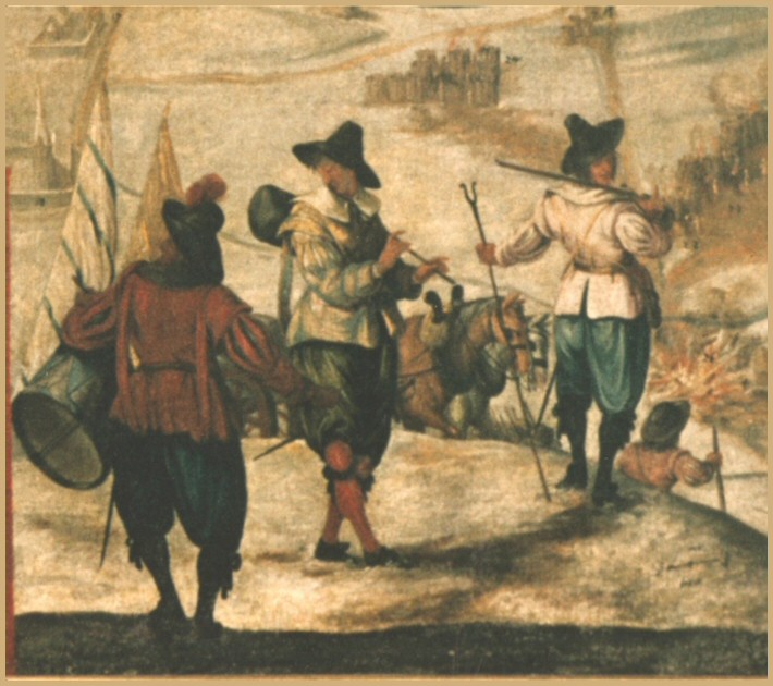 Württembergische Miliz Soldaten bei der Winterbelagerung von Villingen 1633